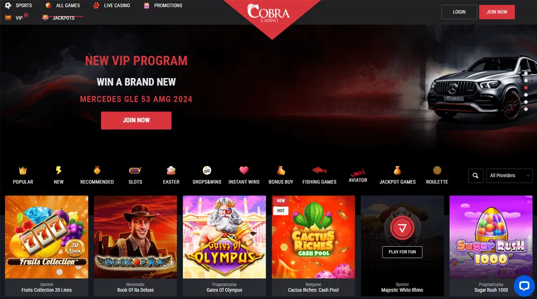 Cobra casino site